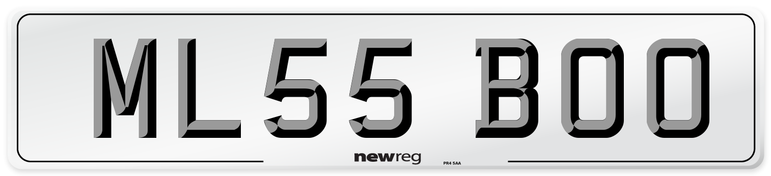ML55 BOO Number Plate from New Reg